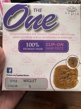 The One Clip-On Wiglet Hair Piece – , Color 6 (Warm Brown)